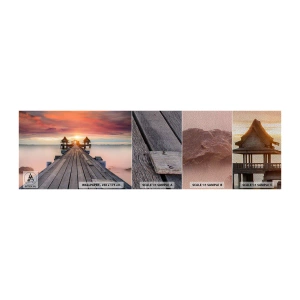 Mostră tapet Premium Sand - Vestul la est - Peisaj, Pier din lemn, Mare - 100x30 cm