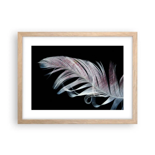 Poster în ramă de stejar deschis - Gândește-te la atingere - 40x30 cm