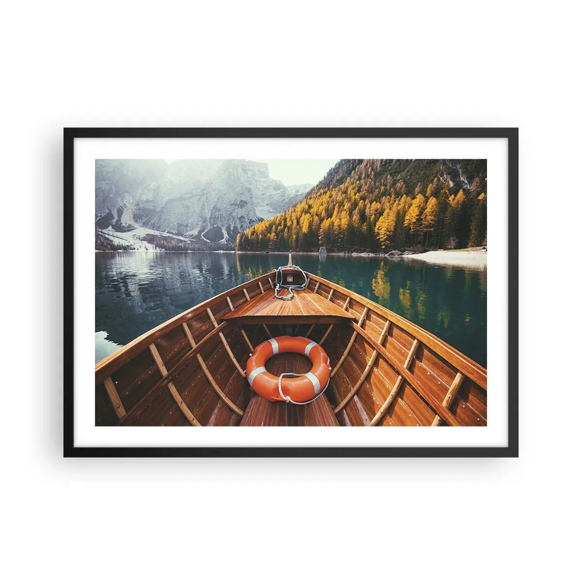 Poster în ramă neagră - Excursie pe munte - 70x50 cm