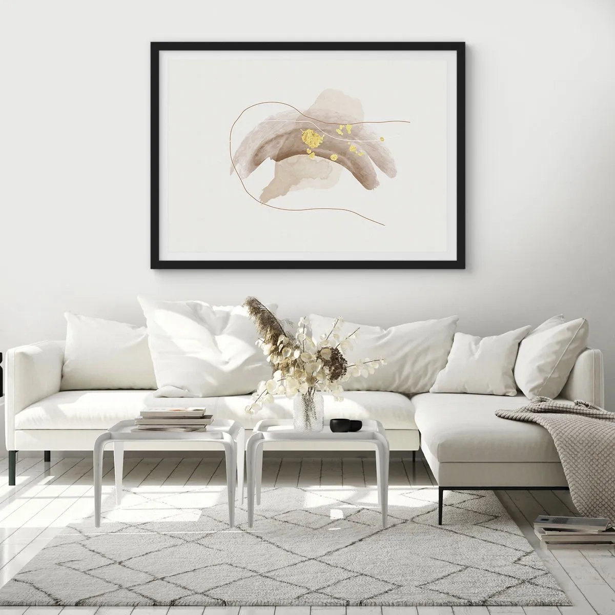 Poster în ramă neagră - Întâlnite în spațiu - 50x40 cm
