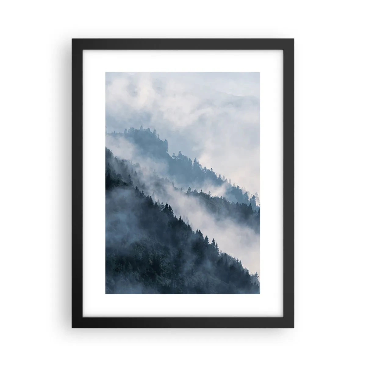 Poster în ramă neagră - Misticul munților - 30x40 cm