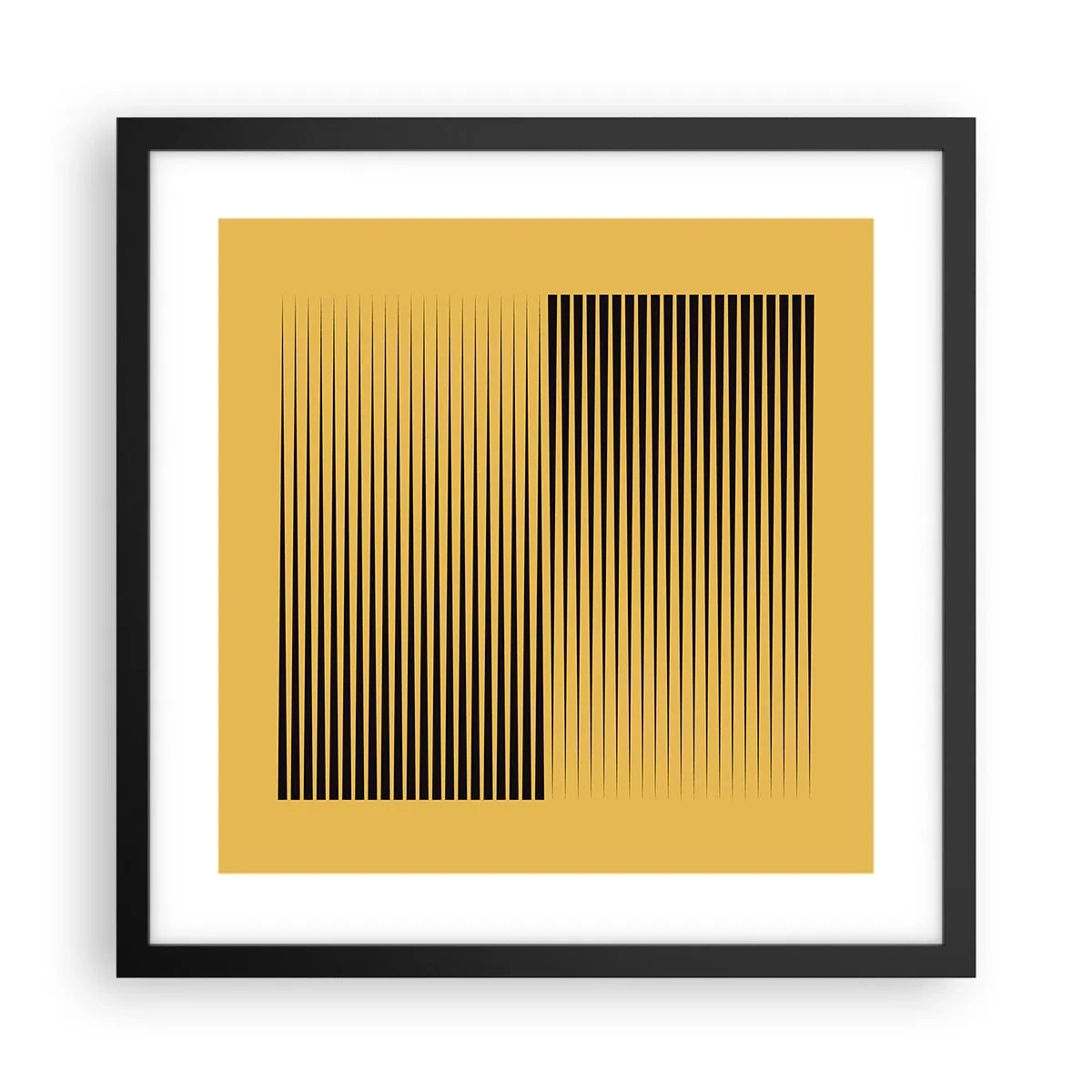 Poster în ramă neagră - Pătratul contrariilor - 40x40 cm