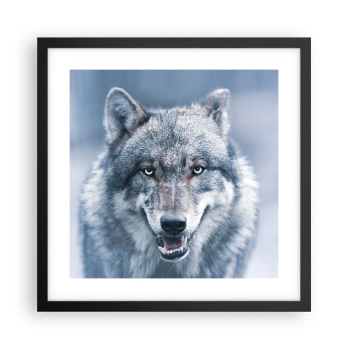 Poster în ramă neagră - Accepți provocarea? - 40x40 cm