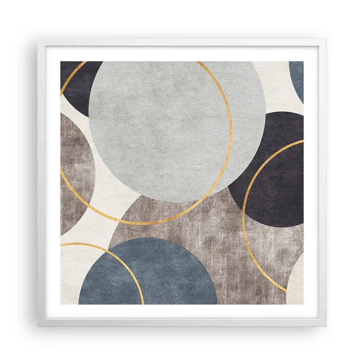 Poster în ramă albă - Roată cu roată - 60x60 cm