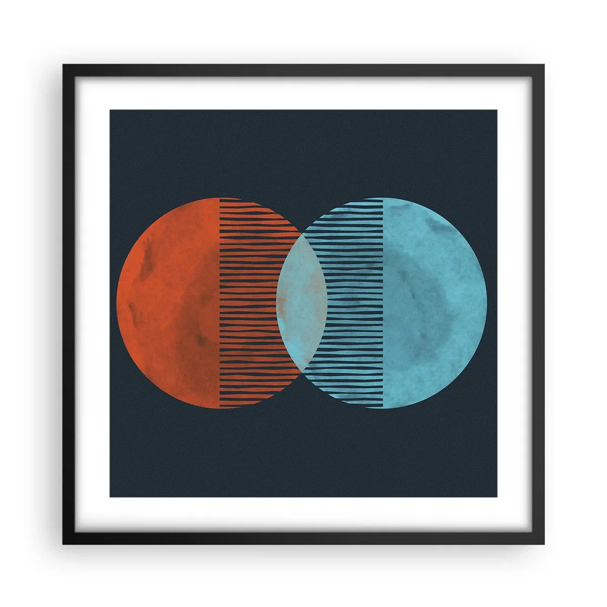 Poster în ramă neagră - Fantezie astronomică - 50x50 cm