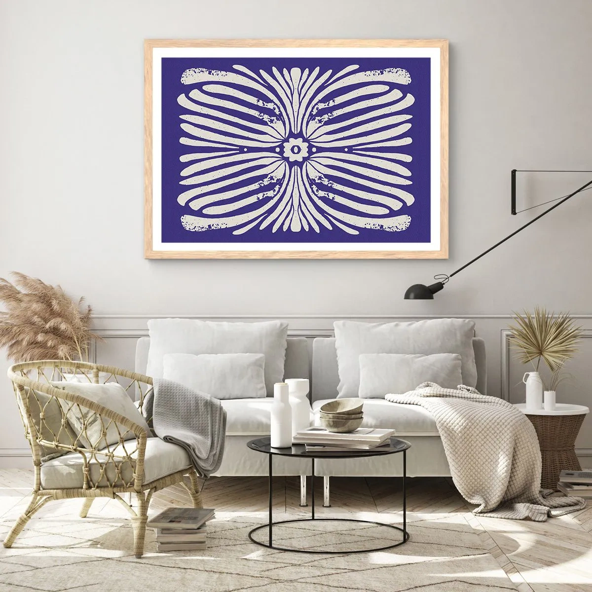 Poster în ramă de stejar deschis - Inspirații etnice - 100x70 cm