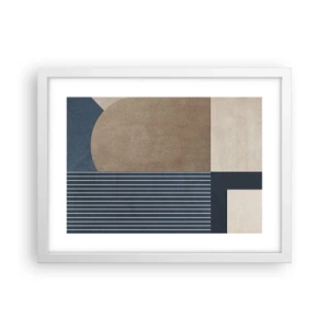 Poster în ramă albă - Compoziție de simplitate și rotunjime - 40x30 cm