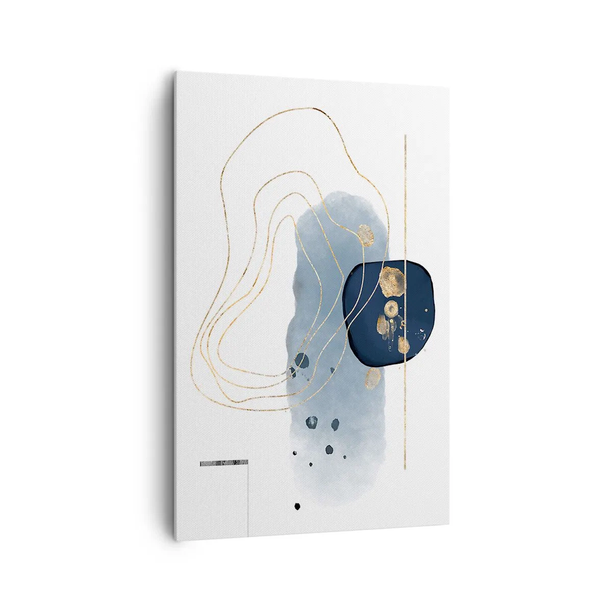 Tablou pe pânză - Fantezie albastru-auriu - 80x120 cm