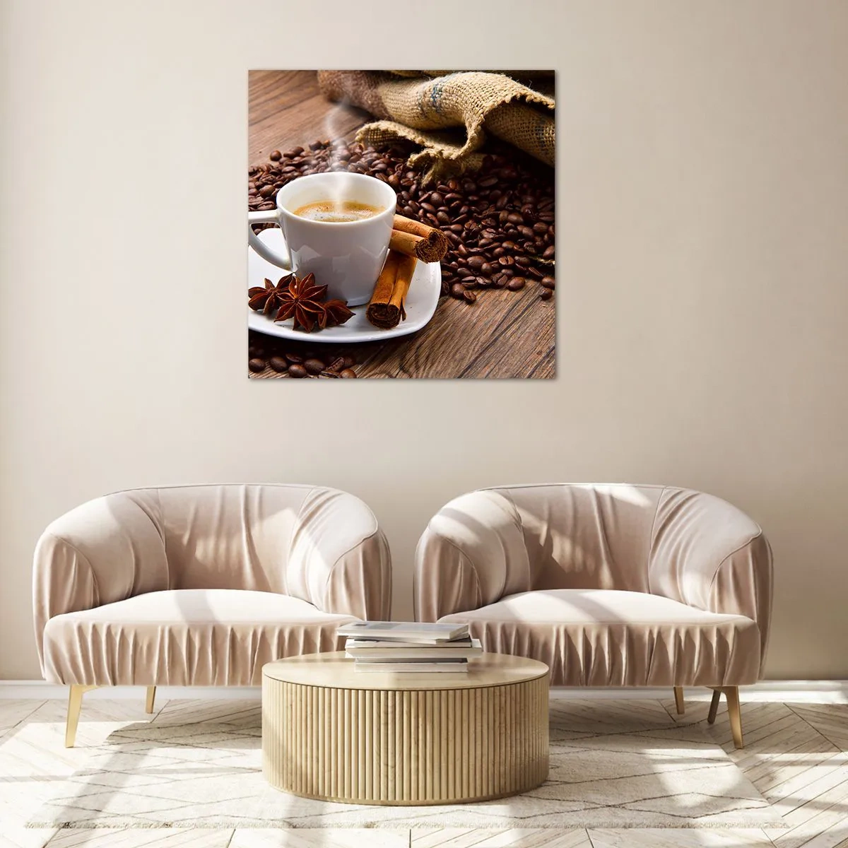 Tablou pe sticlă - Gust și aromă de mirodenii - 70x70 cm