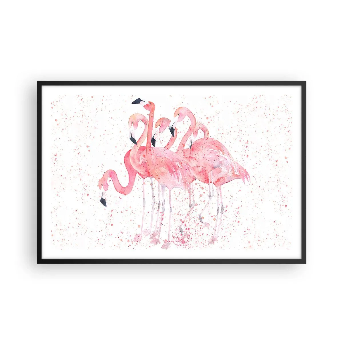 Poster în ramă neagră - Ansamblul roz - 91x61 cm