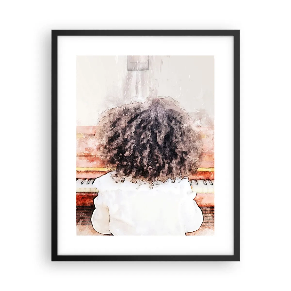 Poster în ramă neagră - Într-o lume a muzicii - 40x50 cm