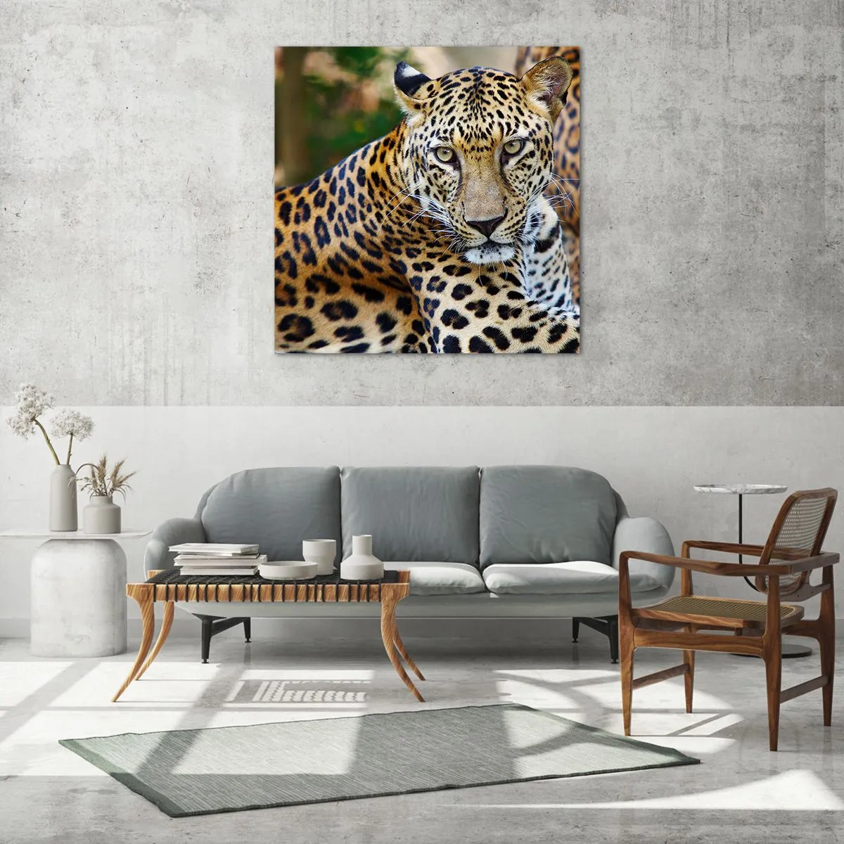 Tablou pe sticlă - Sălbatic și liniștit - 60x60 cm