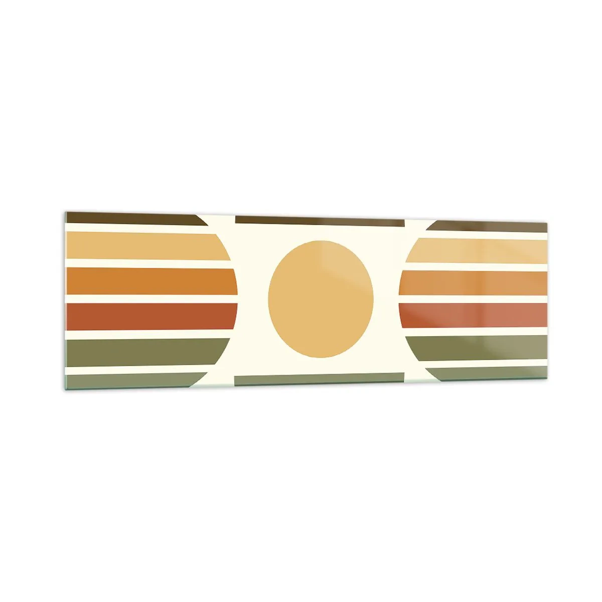 Tablou pe sticlă - În culorile pământului - 160x50 cm