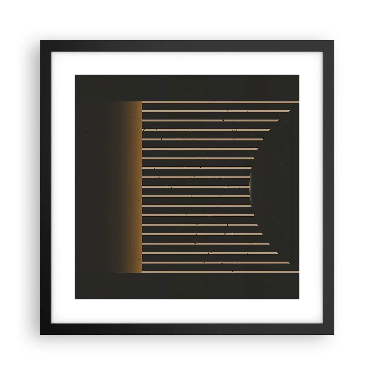 Poster în ramă neagră - Explorați întunericul - 40x40 cm