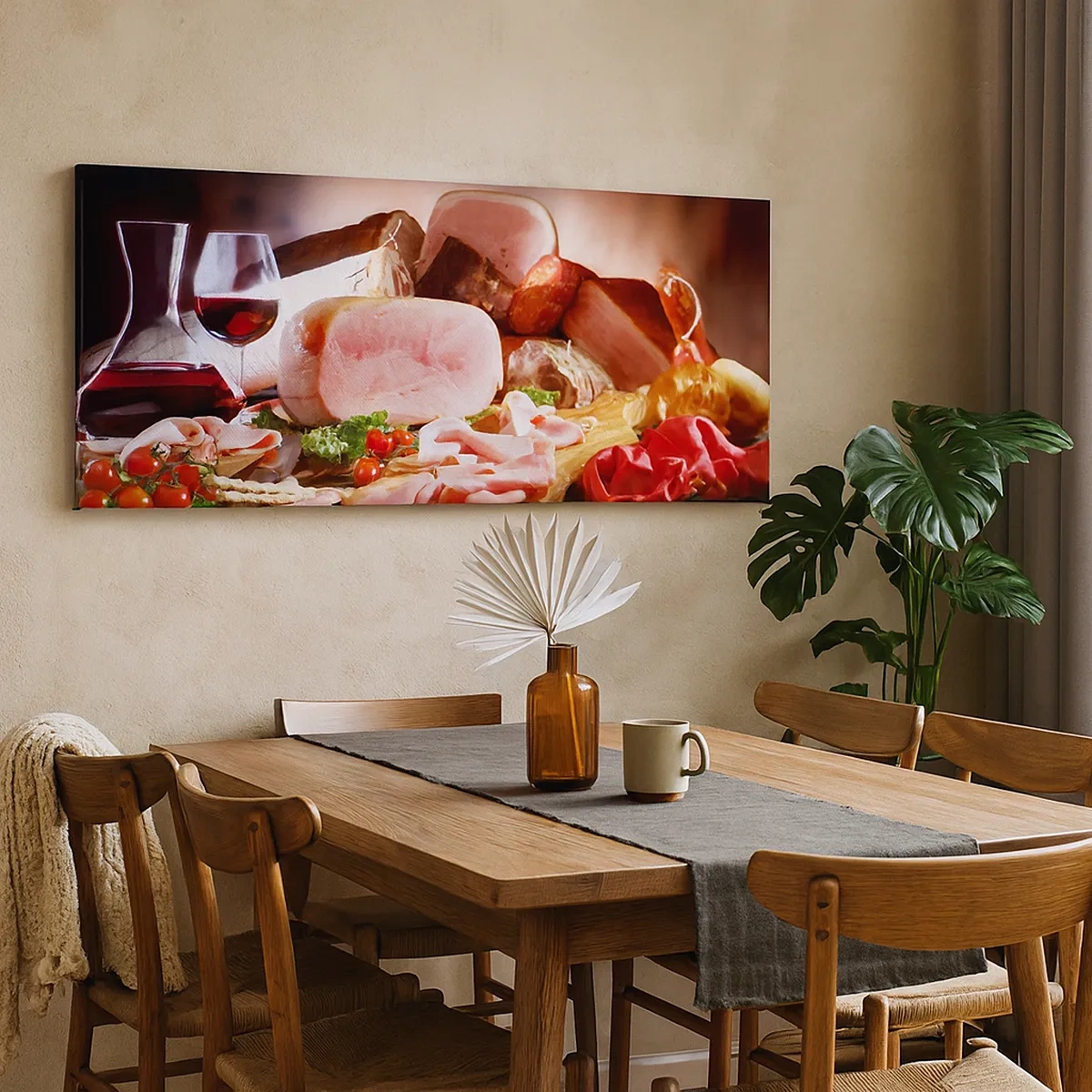 Tablou pe pânză - Un vis culinar cu o carafă - 30x30 cm