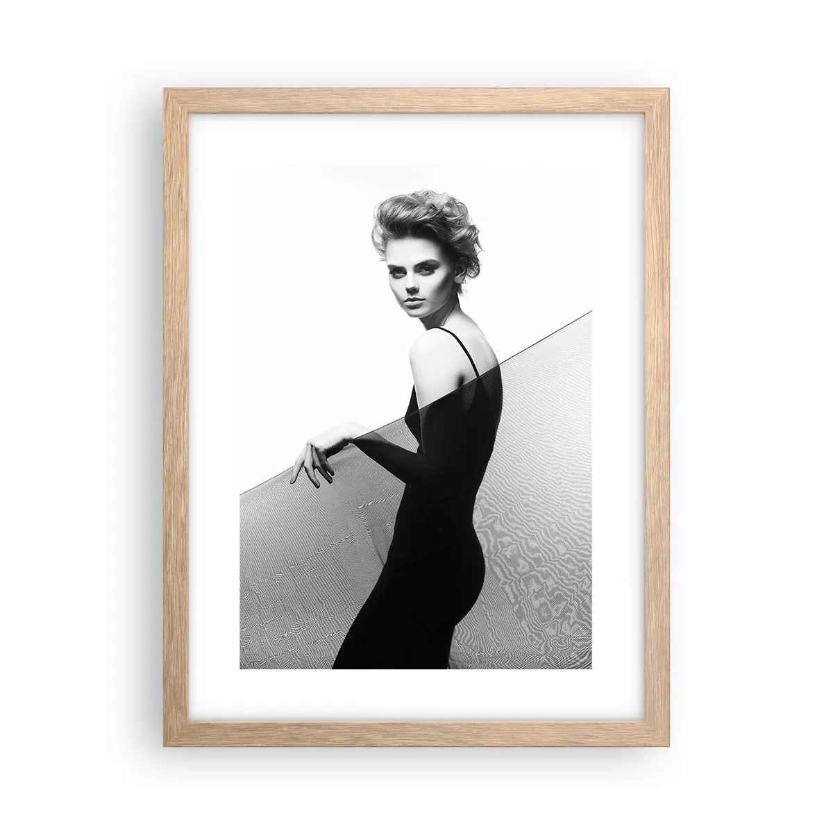 Poster în ramă de stejar deschis - Privirea magnetică - 30x40 cm