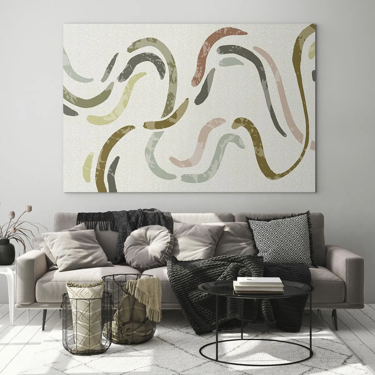 Tablou pe sticlă - Dansul vesel al abstracției - 120x80 cm