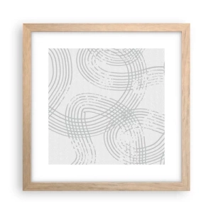 Poster în ramă de stejar deschis - Nu există o cale ușoară - 30x30 cm