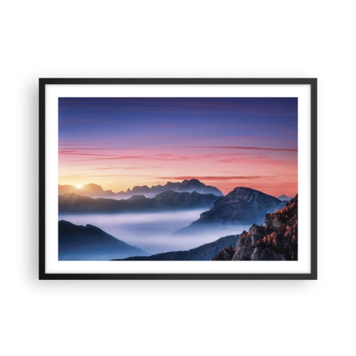 Poster în ramă neagră - Peste văi - 70x50 cm
