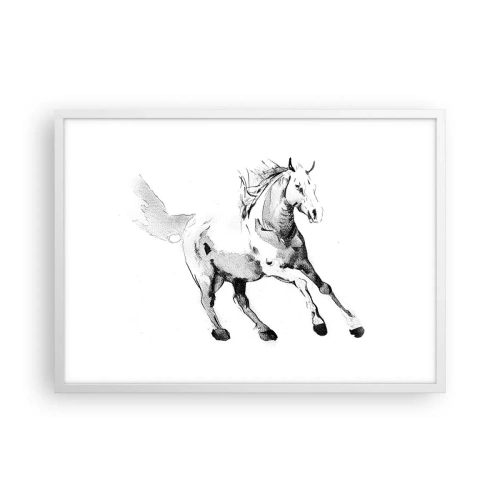Poster în ramă albă - Suflet neîmblânzit - 70x50 cm