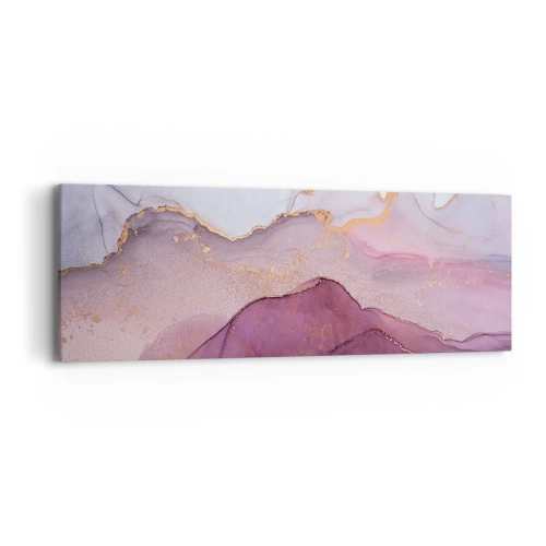 Tablou pe pânză - Valuri de liliac și violet - 90x30 cm