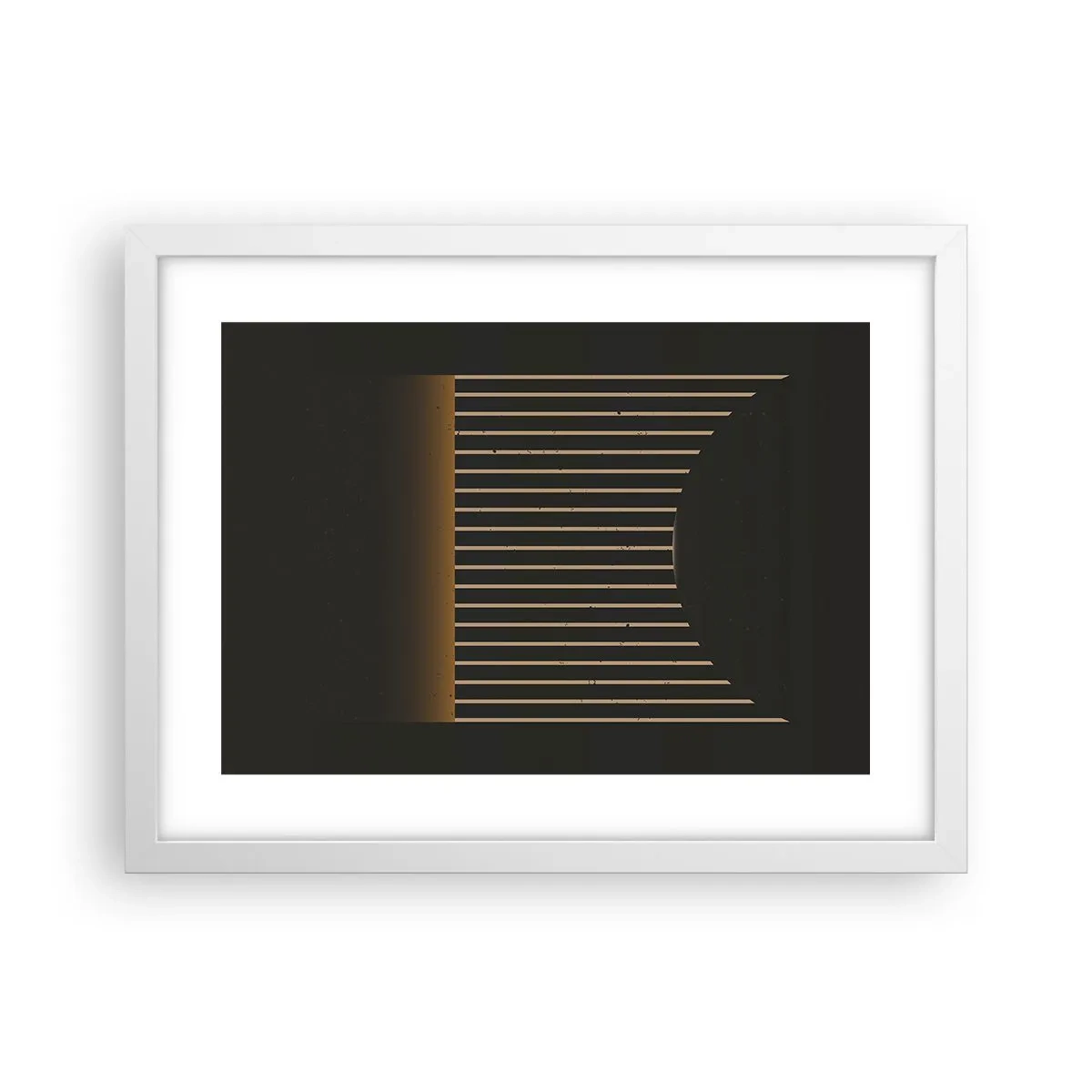 Poster în ramă albă - Explorați întunericul - 40x30 cm