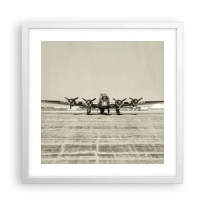 Poster în ramă albă - Pregătit, ca întotdeauna - 40x40 cm