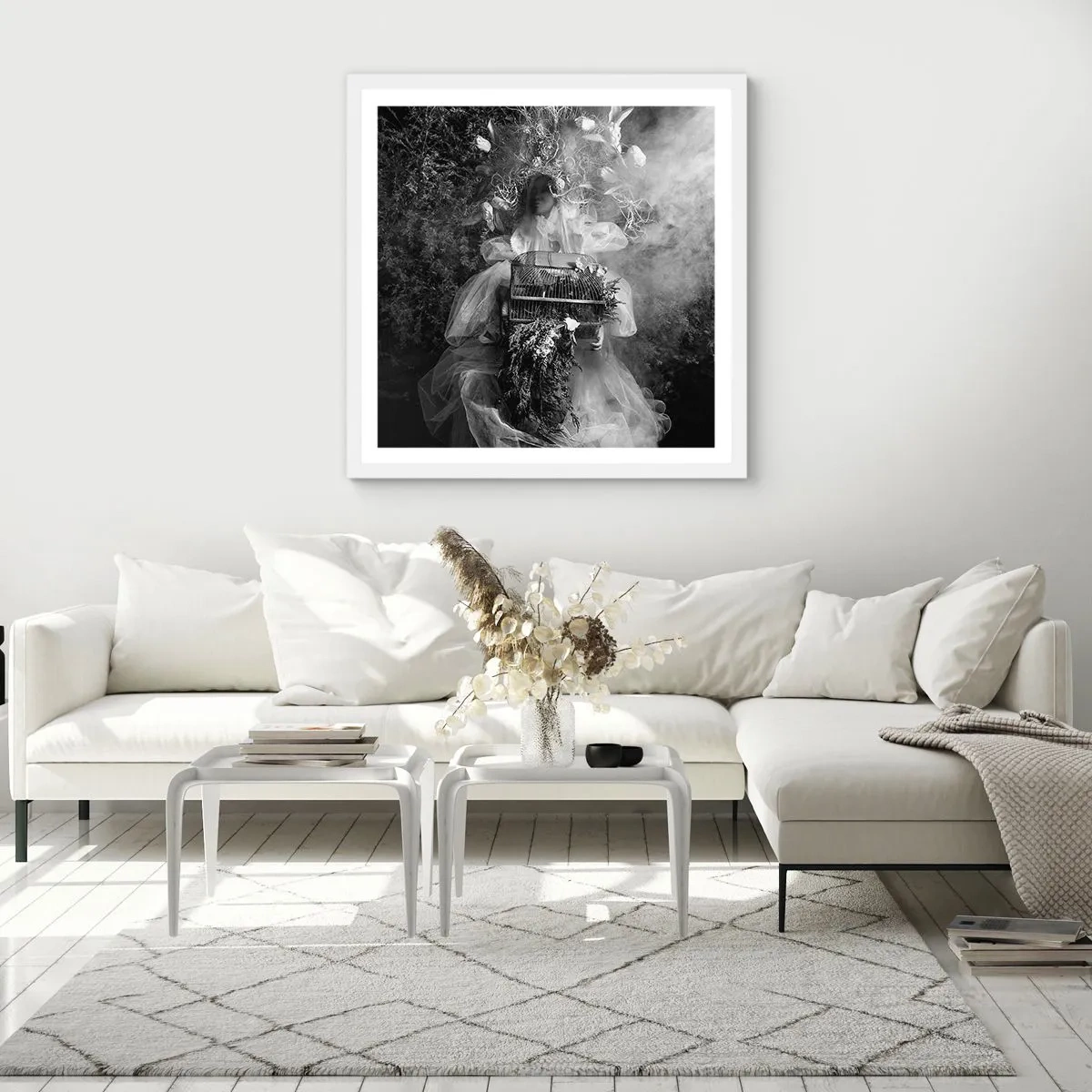 Poster în ramă albă - Mama însăși - Natura - 40x40 cm