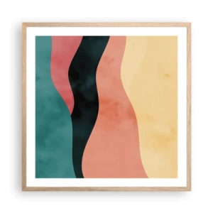 Poster în ramă de stejar deschis - Neconformitate compatibilă - 60x60 cm