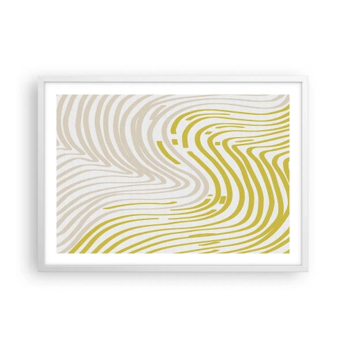 Poster în ramă albă - Compoziție cu cambrare ușoară - 70x50 cm
