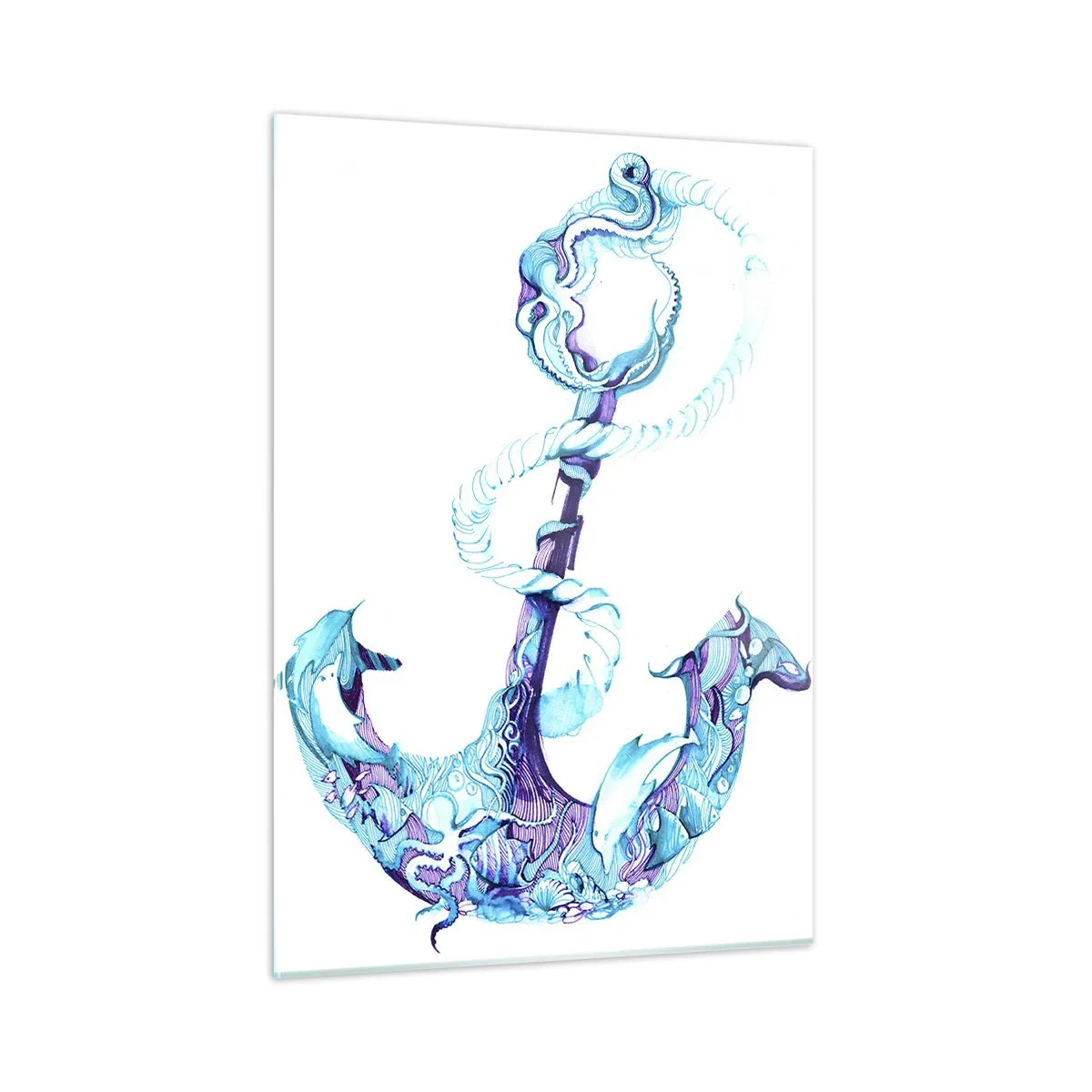 Tablou pe sticlă - Confidenta secretelor mării - 50x70 cm