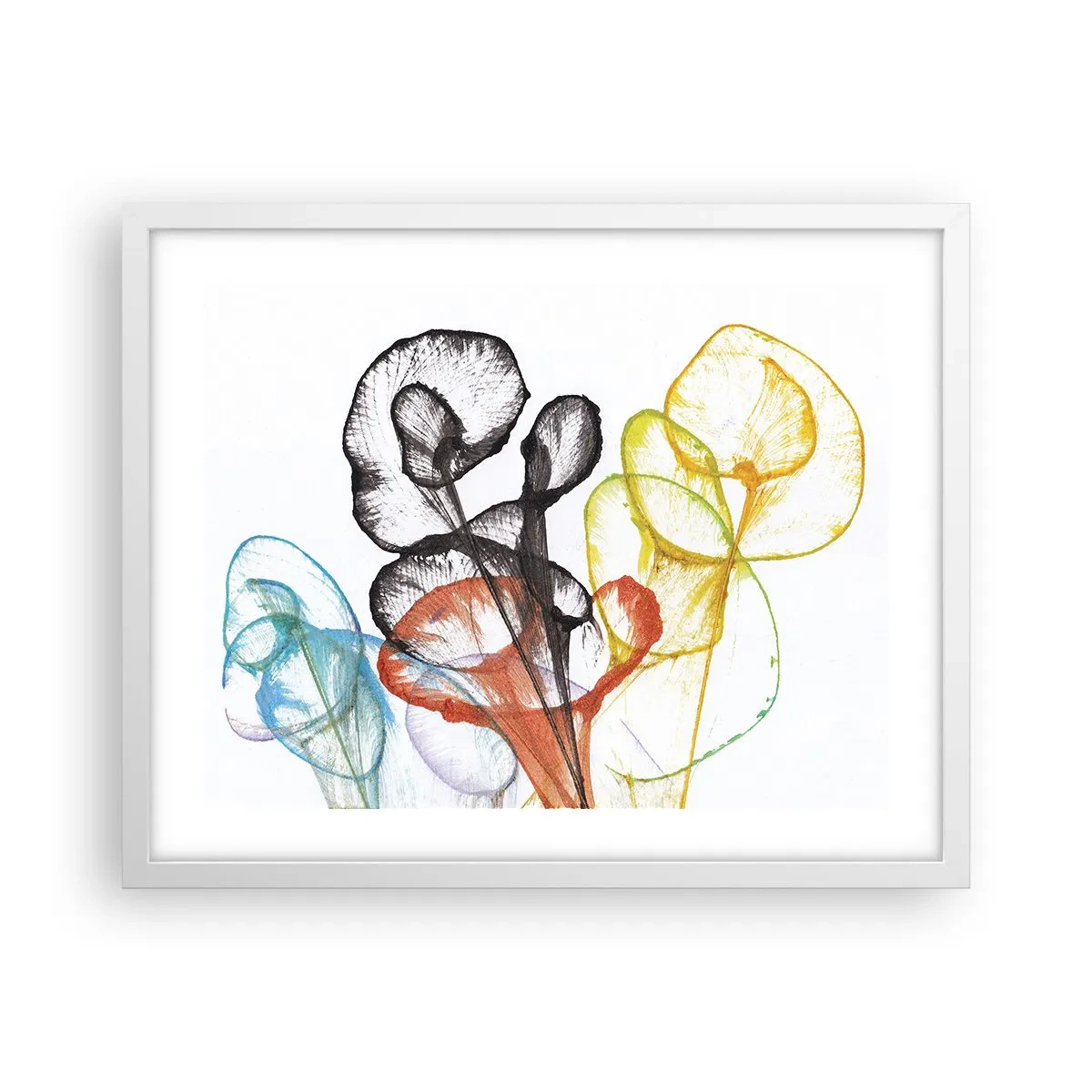 Poster în ramă albă - Flori cu suflete - 50x40 cm