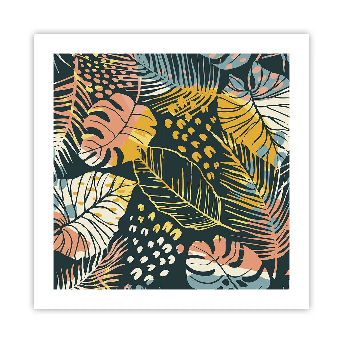 Poster - Fantezie cu frunze - 50x50 cm