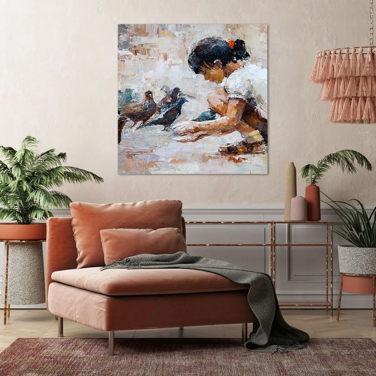 Tablou pe pânză - Cei mici și cei mai cuminți - 40x40 cm