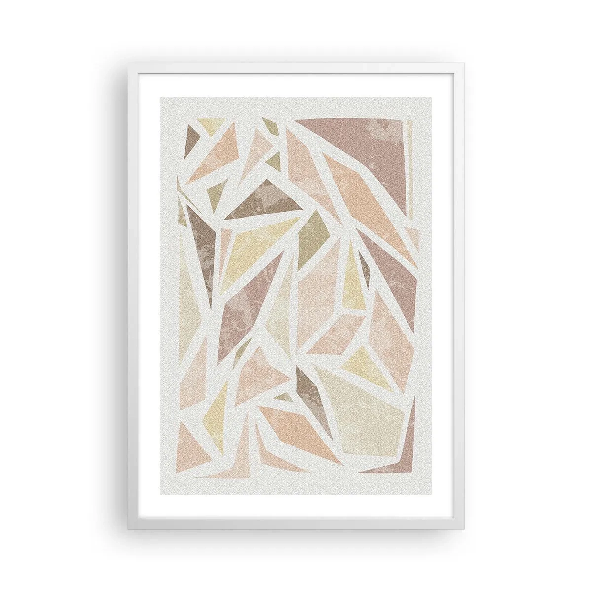 Poster în ramă albă - Compoziție de vitralii - 50x70 cm