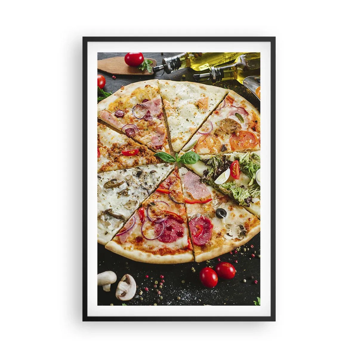 Poster în ramă neagră - Un evantai de arome - 61x91 cm