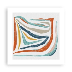 Poster - Abstracție prietenoasă și zâmbitoare - 40x40 cm