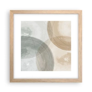 Poster în ramă de stejar deschis - Întrepătrunderea lumilor - 30x30 cm