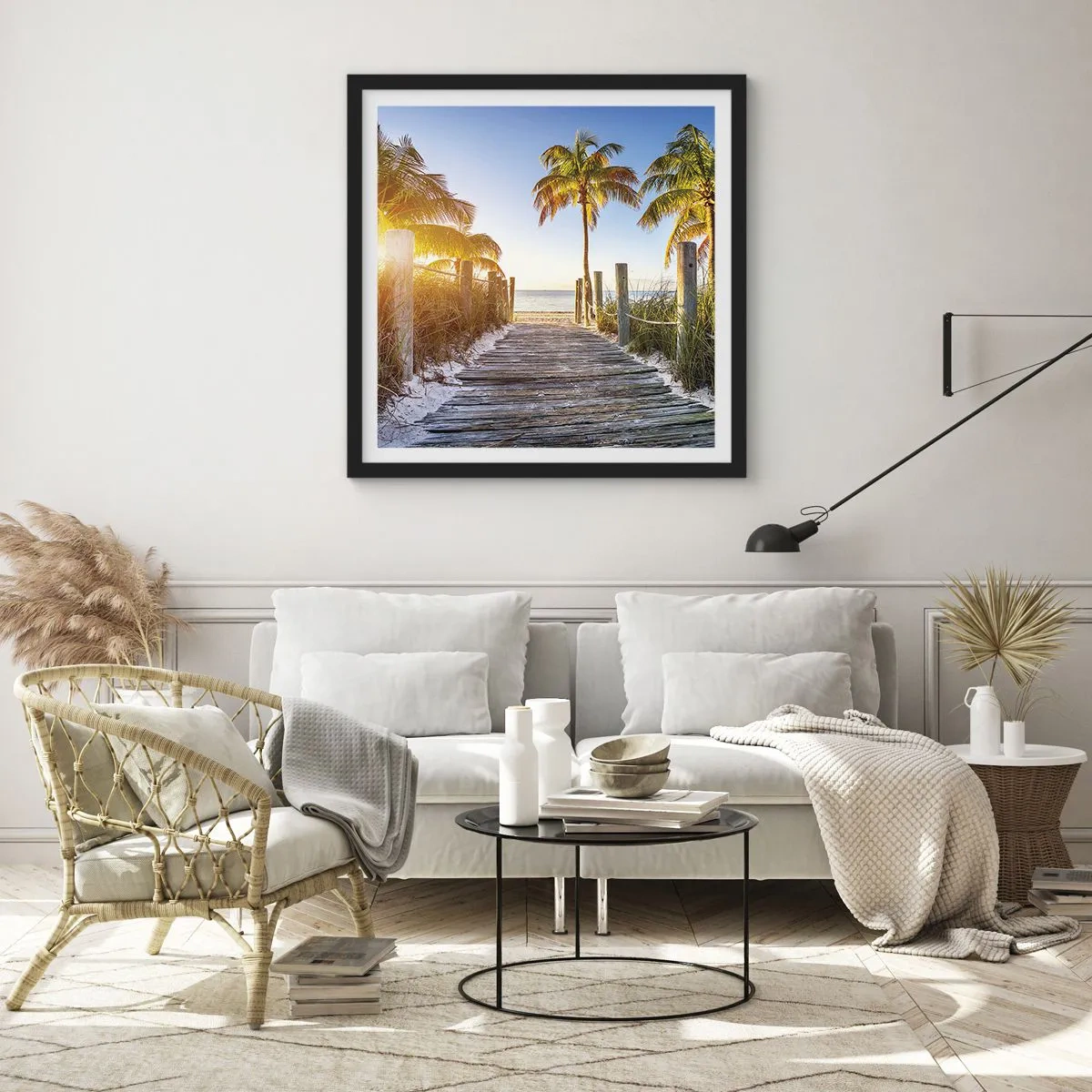 Poster în ramă neagră - Direct în paradis - 30x30 cm