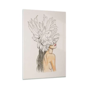 Tablou pe sticlă - Frumusețe încoronată - 80x120 cm