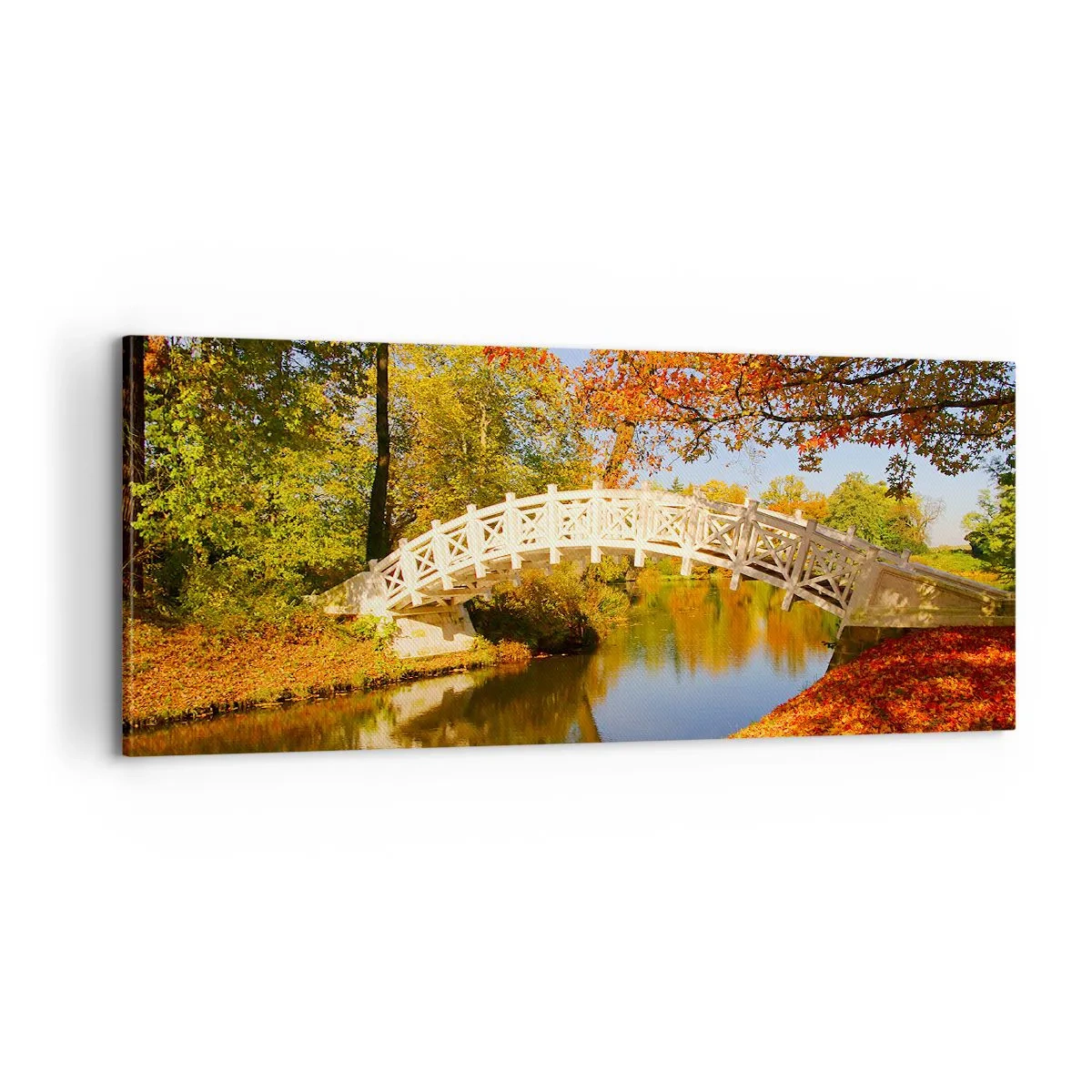 Tablou pe pânză - Pe podul alb al suspinelor - 100x40 cm