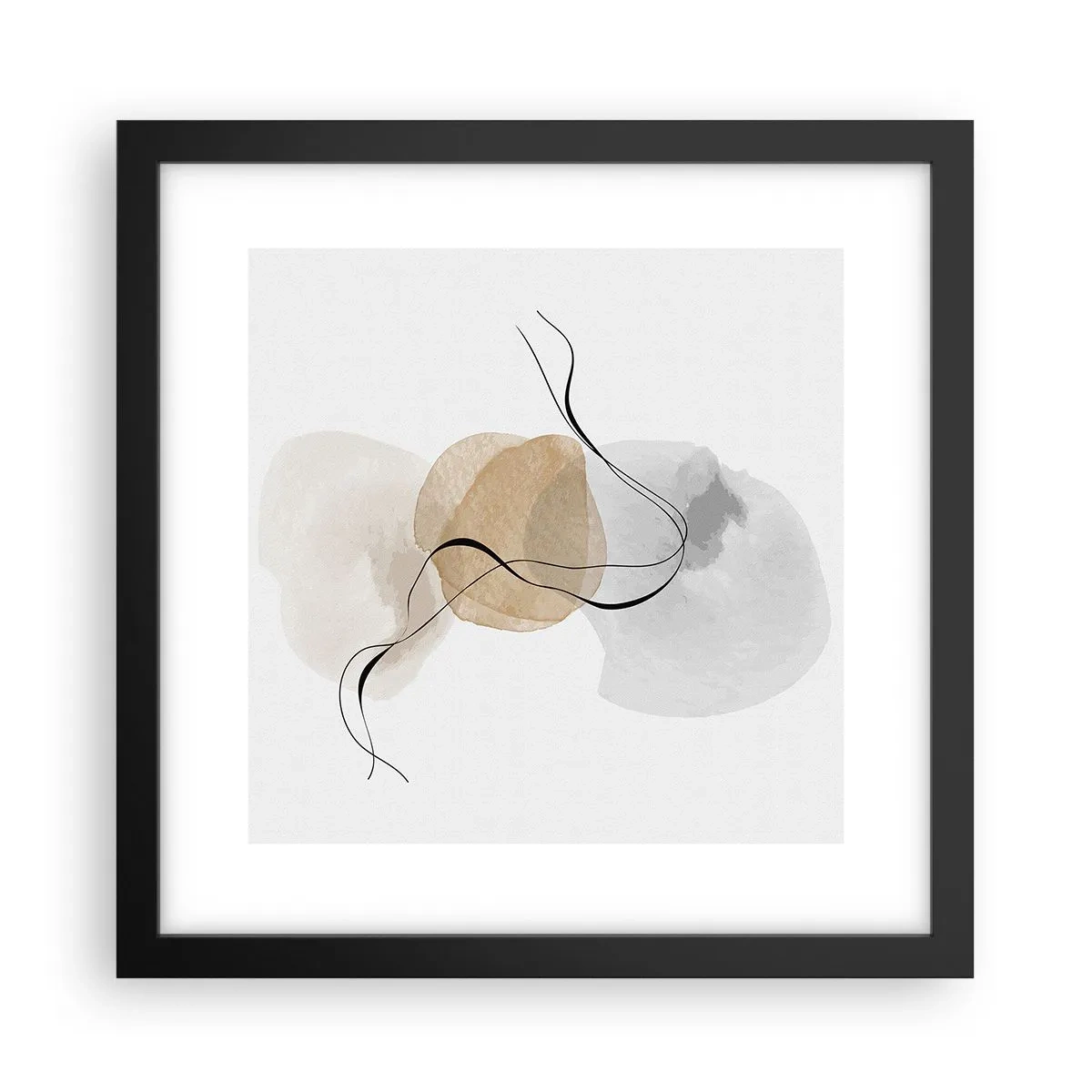 Poster în ramă neagră - Mărgele de aer - 30x30 cm