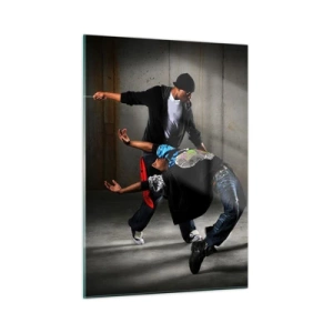 Tablou pe sticlă - Dansând cu vântul străzii - 50x70 cm