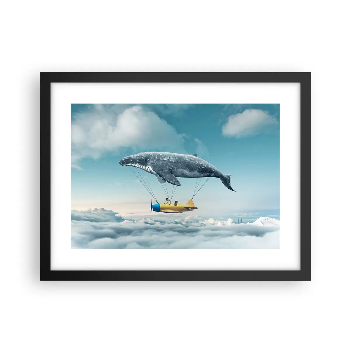 Poster în ramă neagră - De ce nu? - 40x30 cm