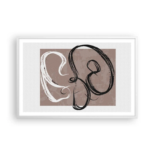 Poster în ramă albă - Compoziția - căutarea plenitudinii - 91x61 cm