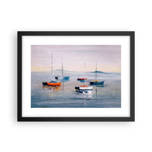 Poster în ramă neagră - O odihnă binemeritată - 40x30 cm