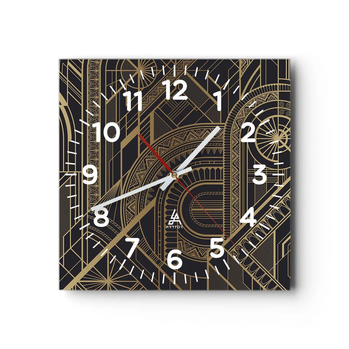 Ceas de perete - Ceas pe sticlă - Concepte, idei, planuri - 30x30 cm