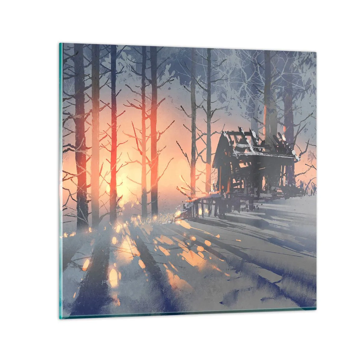 Tablou pe sticlă - Doar soarele se strecoară - 60x60 cm