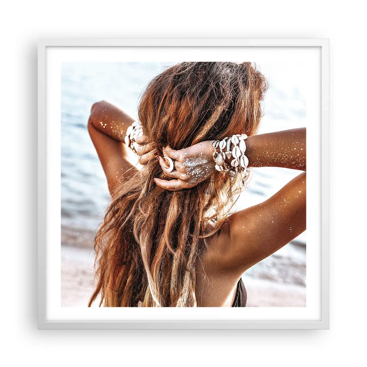 Poster în ramă albă - Sora apei și a soarelui - 60x60 cm