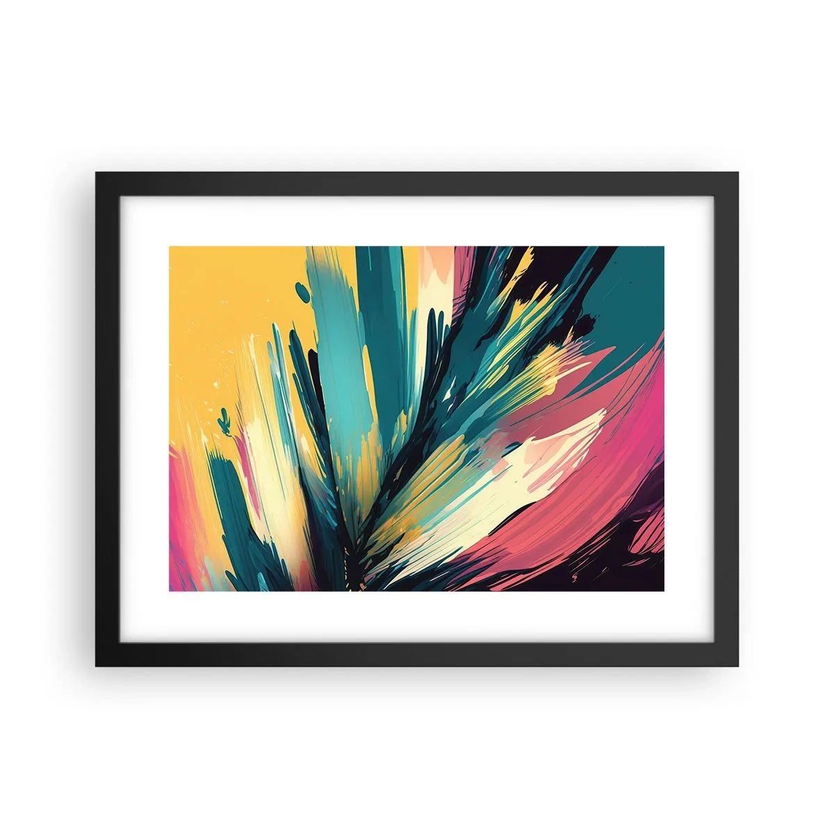 Poster în ramă neagră - Compoziția - o explozie de bucurie - 40x30 cm